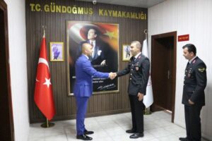 GÜNDOĞMUŞ KAYMAKAMI MEHMET ÇAĞATAY ÇAKAL-GÜNDOĞMUŞ İLÇE JANDARMA KOMUTANI TEĞMEN TURGAY AKKAYA
